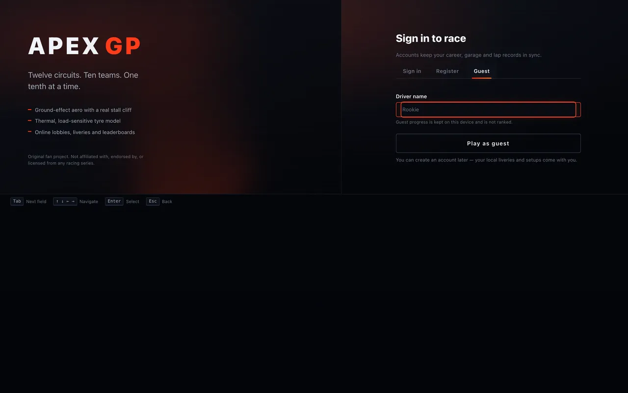 APEX GP — screenshot