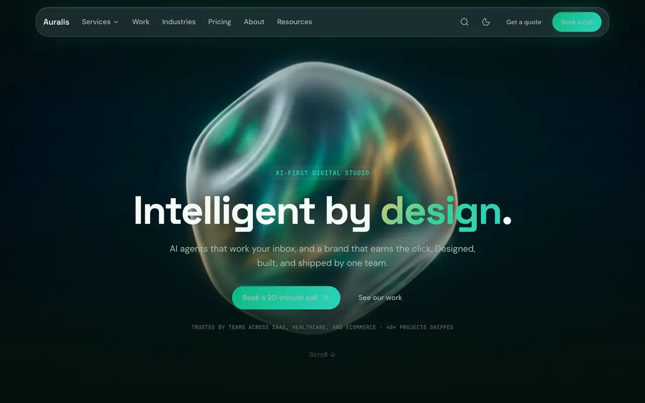 Auralis Agency Site — screenshot
