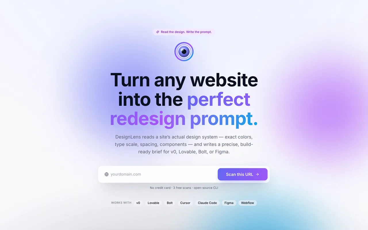 DesignLens — screenshot