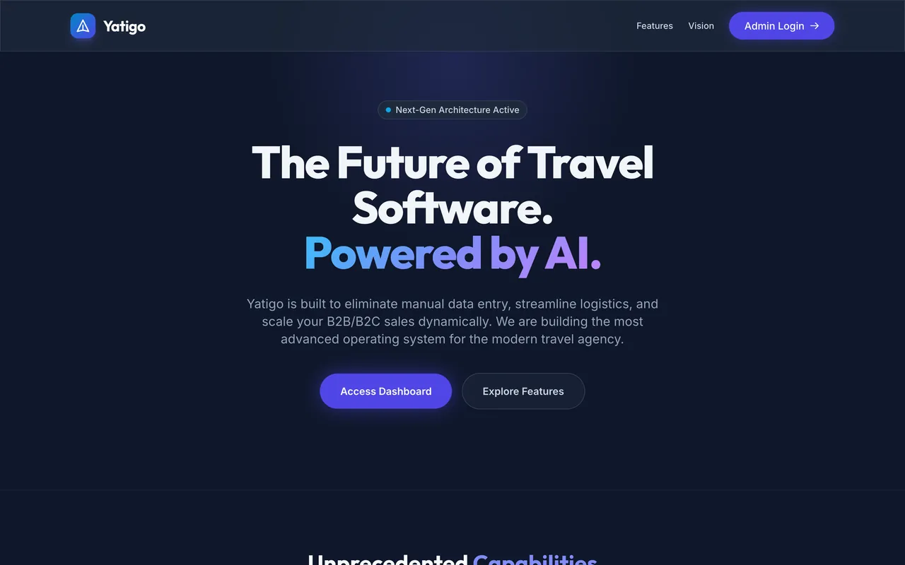 Yatigo — DMC Operations Platform — screenshot